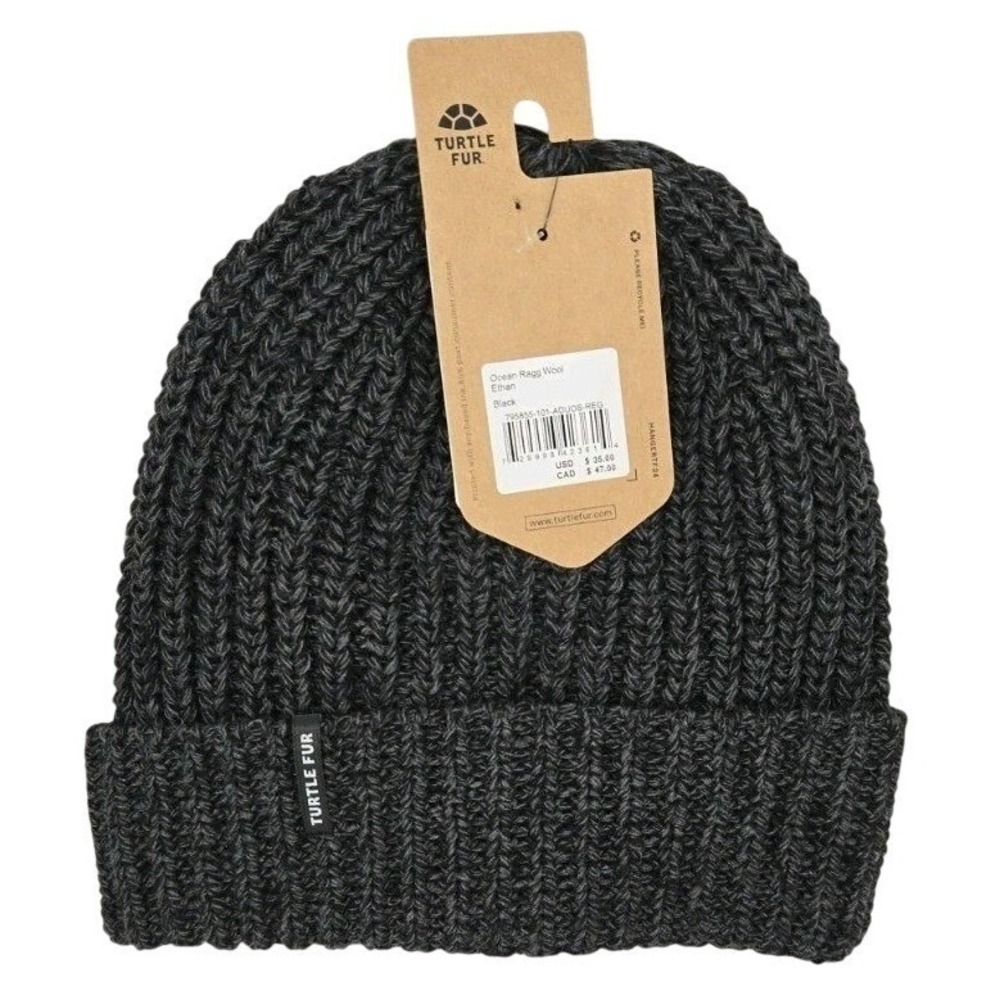 Turtle Fur Wool Knit Unisex Beanie Hat Winter Snow Black OS